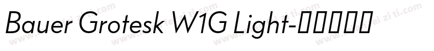 Bauer Grotesk W1G Light字体转换